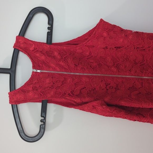 Lovers + Friends Red Lace Caspian Shift Dress - Picture 6 of 7